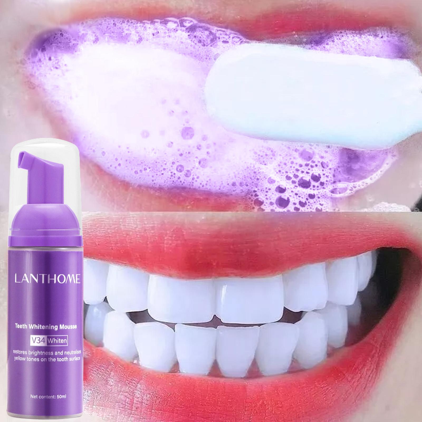 Teeth Whitening Foam Toothpaste - 50 мл мусс для отбеливания зубов,