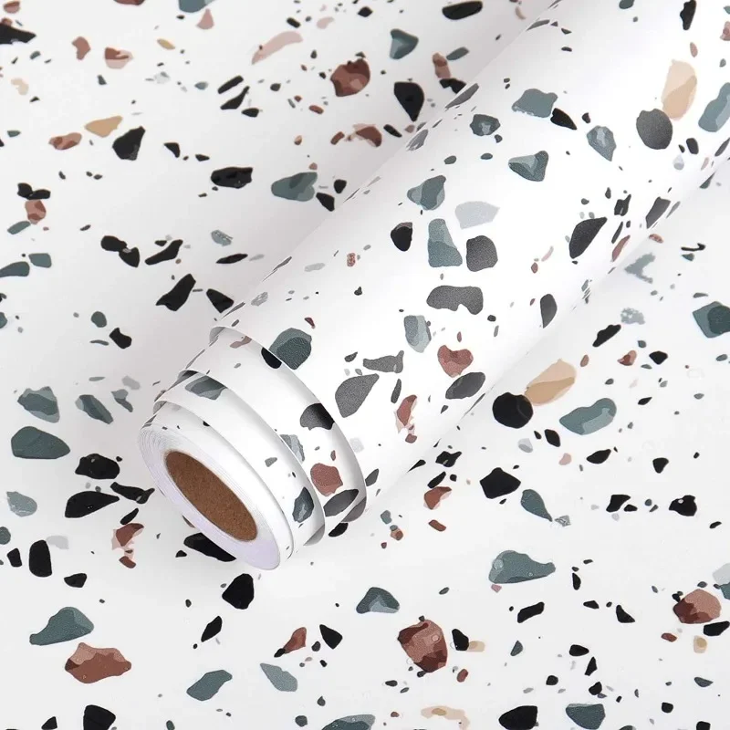 Whitening Strip 3D - Terrazzo, контактная бумага, белый водонепроницаемый самоклеящийся