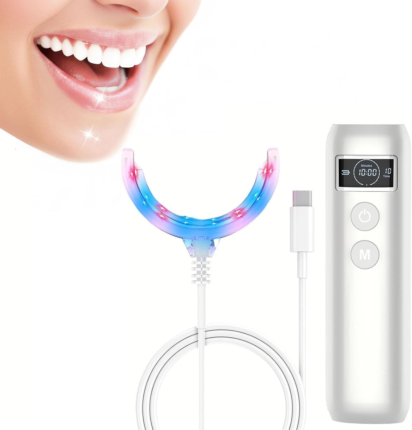 Teeth Whitening Yellow Teeth - Лампа-усилитель для отбеливания зубов с синим