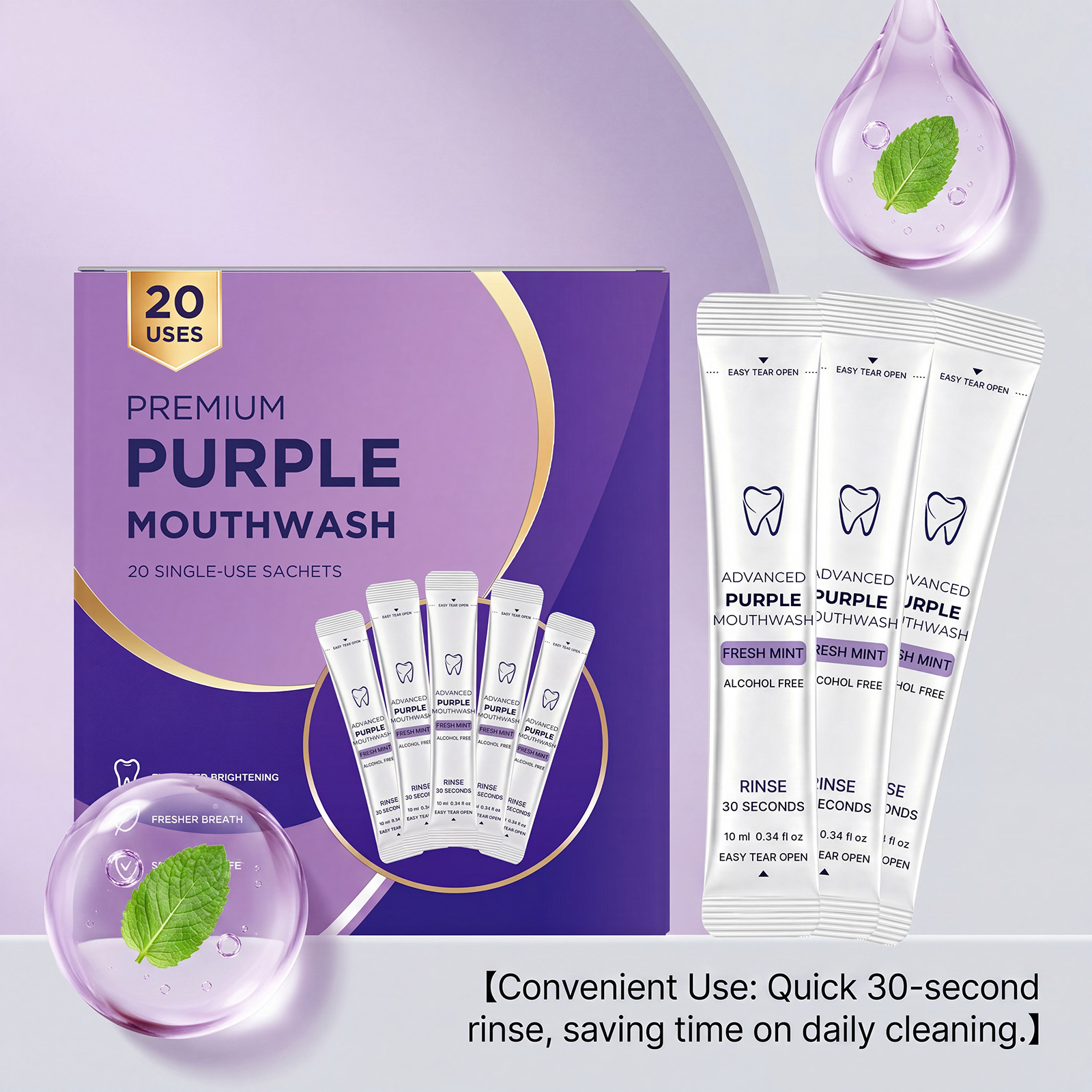 Набор из 20/40 флаконов фиолет – обзор и цена Teeth Whitening Naturally