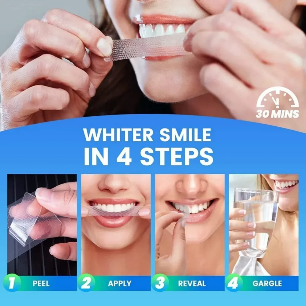 7 пар/упаковка отбеливающих по – обзор и цена Whitening Strip 3D