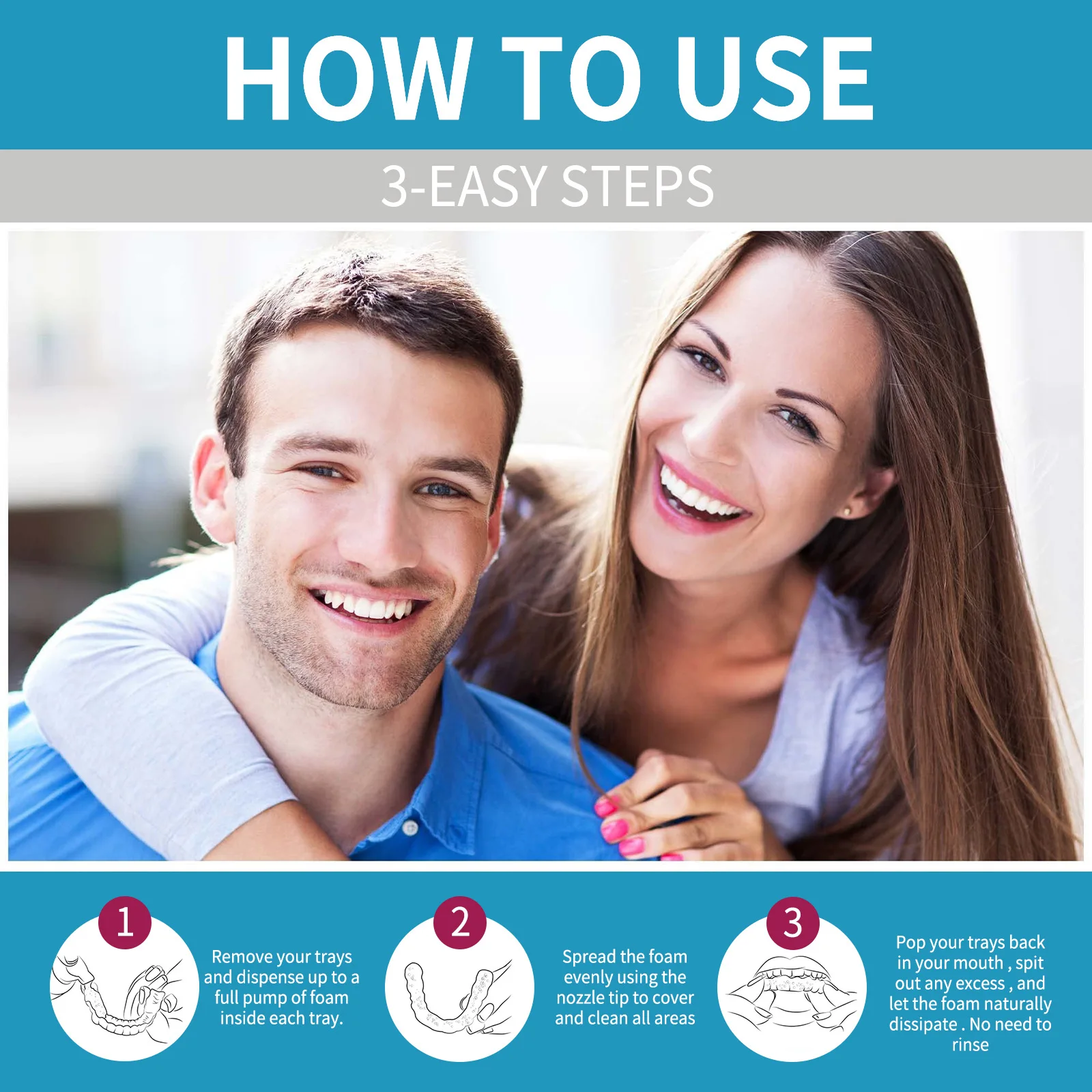 Очиститель зубных протезов Ali – обзор и цена Teeth Whitening Foam Toothpaste